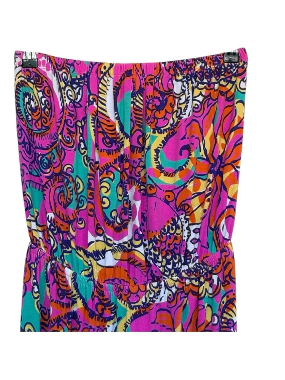 Lilly Pulitzer Windsor Strapless Dress In The Sea and Be Seen Print Size S - Picture 3 of 5